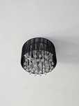 Plafoniera Led GLOBO Neagra Cristale echipate cu becuri