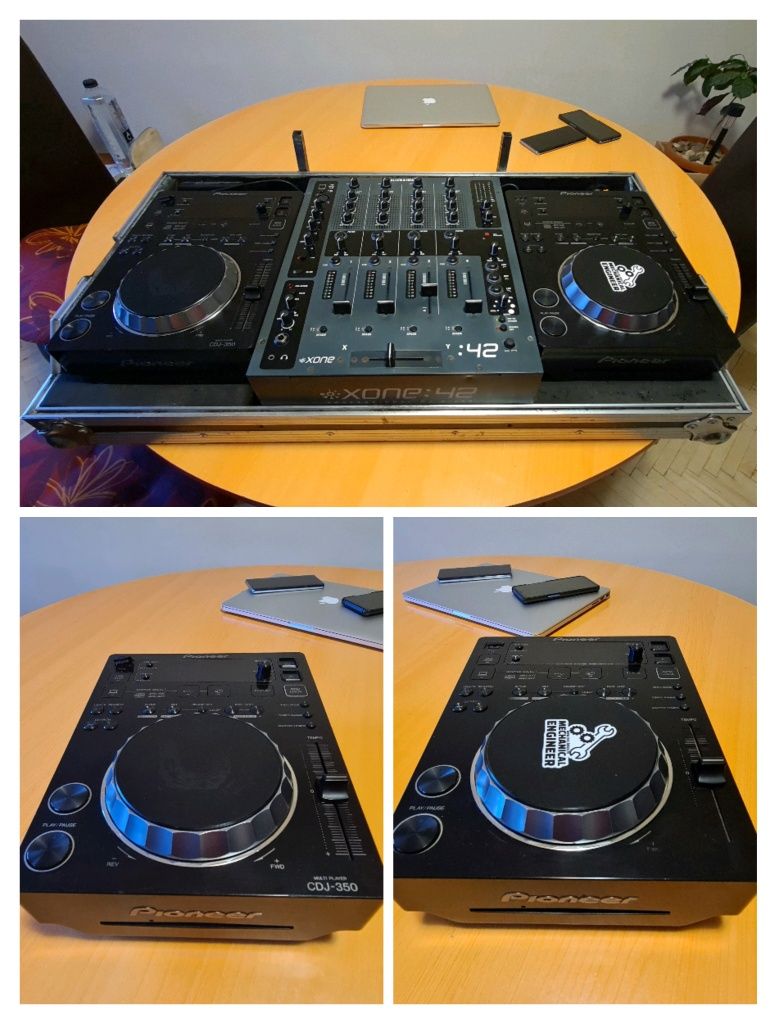 Pioneer CDJ 350 + Allen & Heath Xone42 + metal case