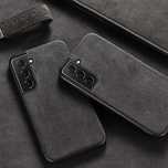 Кожен калъф АЛКАНТАРА кейс Galaxy S21, S21+, S21 Ultra, S22, S22 Plus