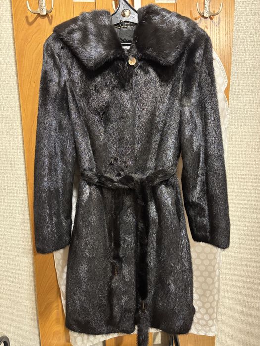 Шубка норковая с капюшоном размер xs-s