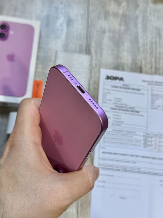 Iphone 16 256 GB Pink - 94 % Battery Health Като Нов Гаранционен