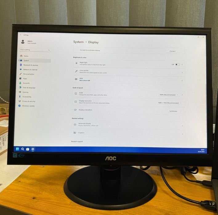 Monitor AOC e2250Sd (22" / LED / HD+ / Disp. Mat / DVI ; VGA)