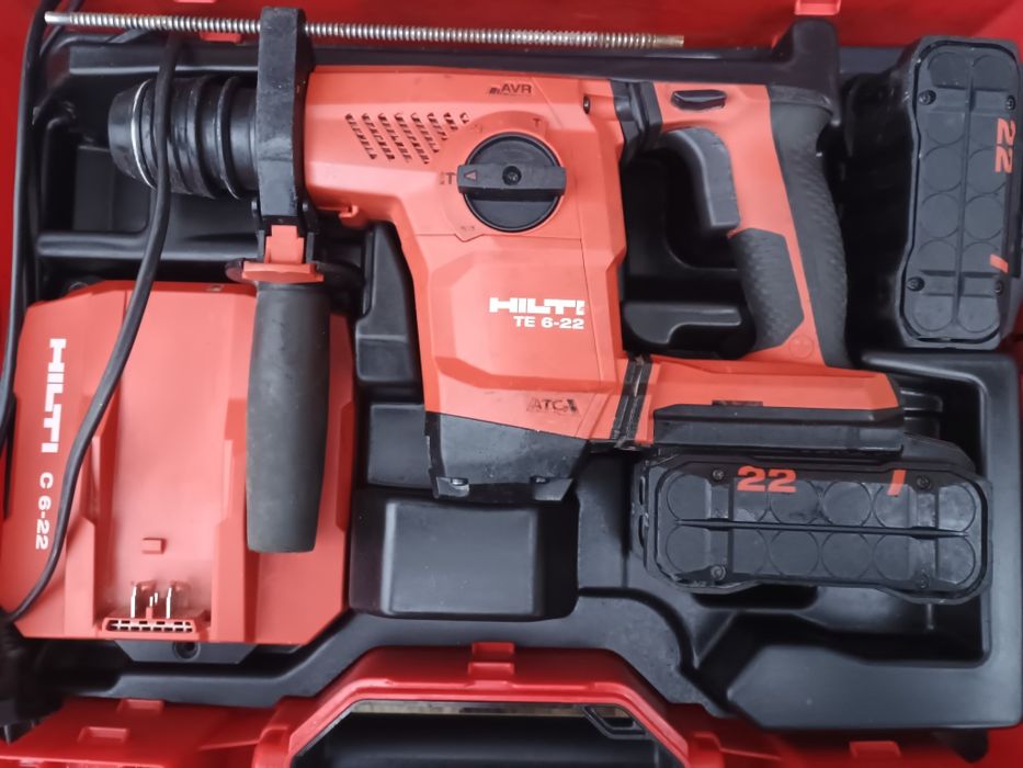Rotopercutor hilti te6 22 nuron , 2 baterii,încărcător C6,cutie