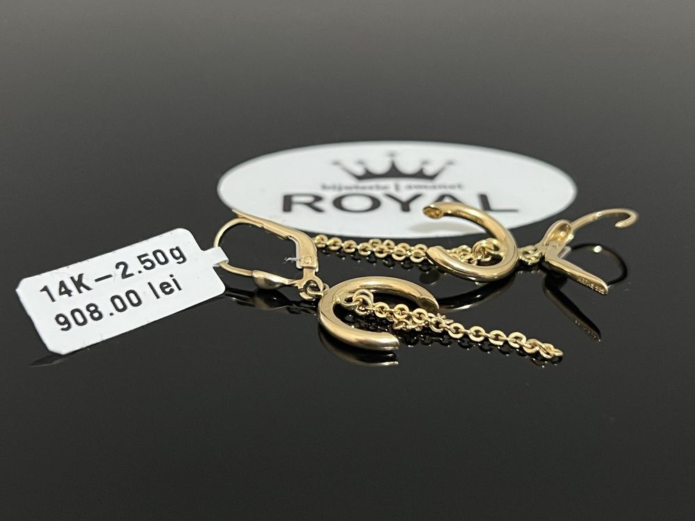 Bijuteria Royal CB : Cercei dama aur 14k 2,50 grame