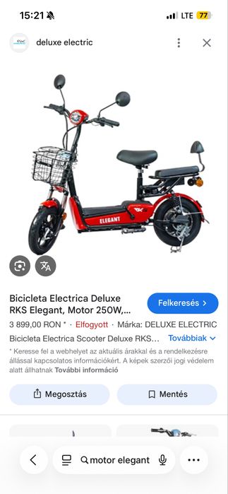 Electronic motociclete scuter