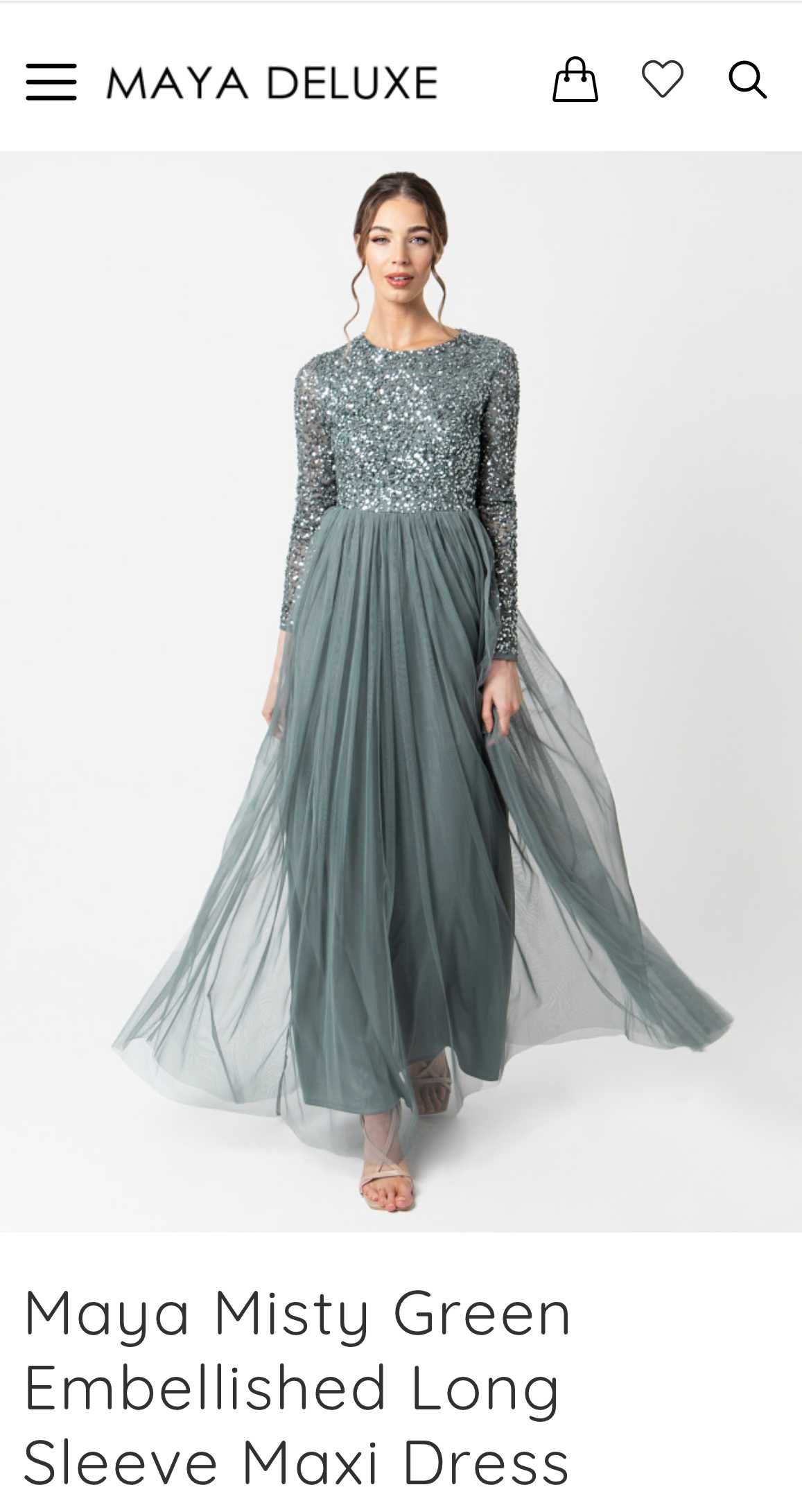 Maya Deluxe rochie de seara maxi - marimi: 36 (8 UK), 40 (12), 42 (14)