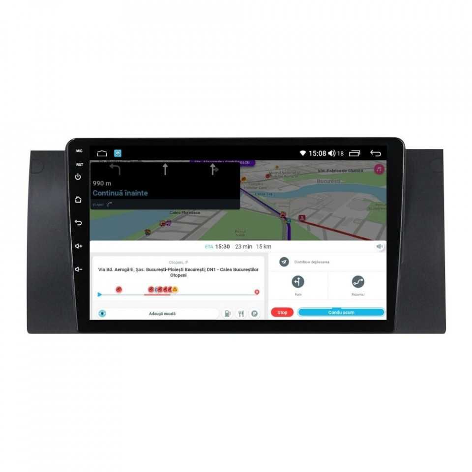 Navigatie Android 13 Bmw Seria 5 X5 E39 E53 1/8 Gb Waze CarPlay CAMERA