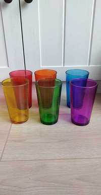 Големи цветни чаши за вода/безалкохолно дебелостенни 6 броя