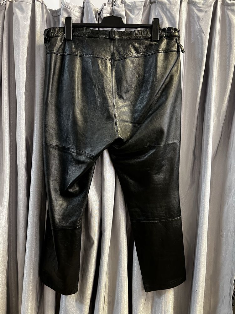Pantaloni moto piele talie 50 XL