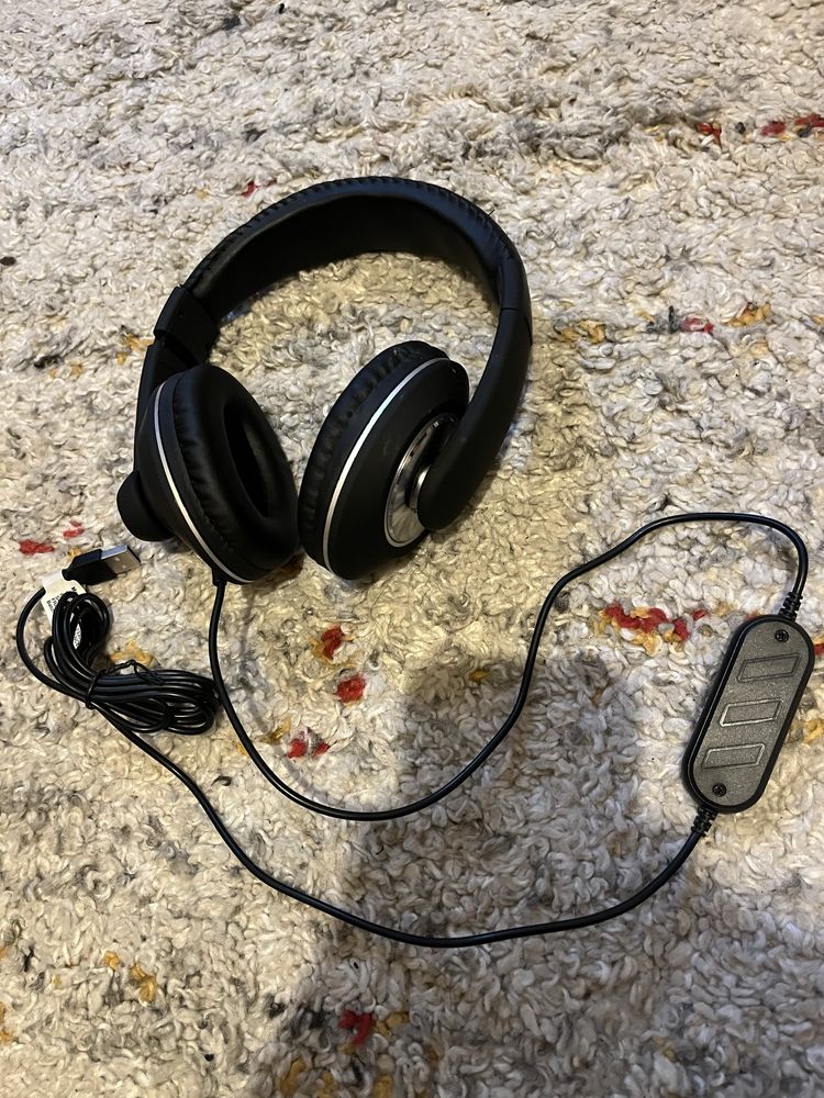 Casti PC TNB HS-500, cu microfon, negru, 32 Ohm, 2m