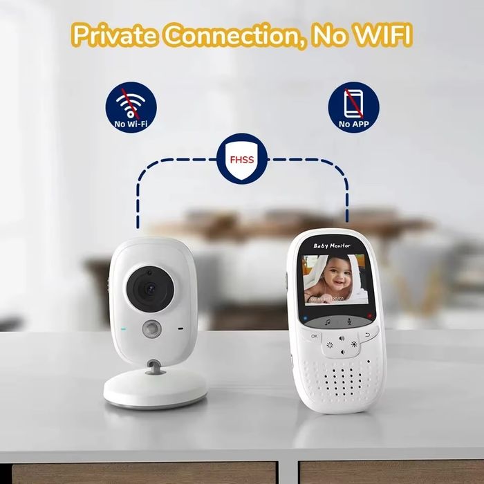 Бебефон VB602 камера 2” бебефони 260м Нощно виждане Мелодии видео звук