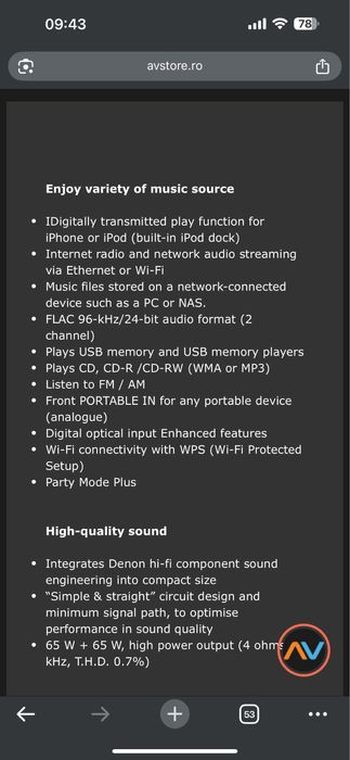 Amplituner Denon RCD-N7