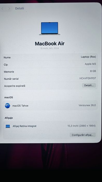 Macbook M3 AIR 15.3" STARLIGHT