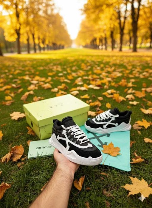 Adidasi OFF White Odsy 1000 Negru - Alb - Cu Cutie - Unisex