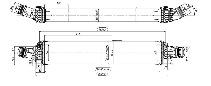 Интеркулер за audi a4 a5 a6 - 8w0145805ac