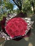 Buchet 19 trandafiri din sapun cu sclipici roz