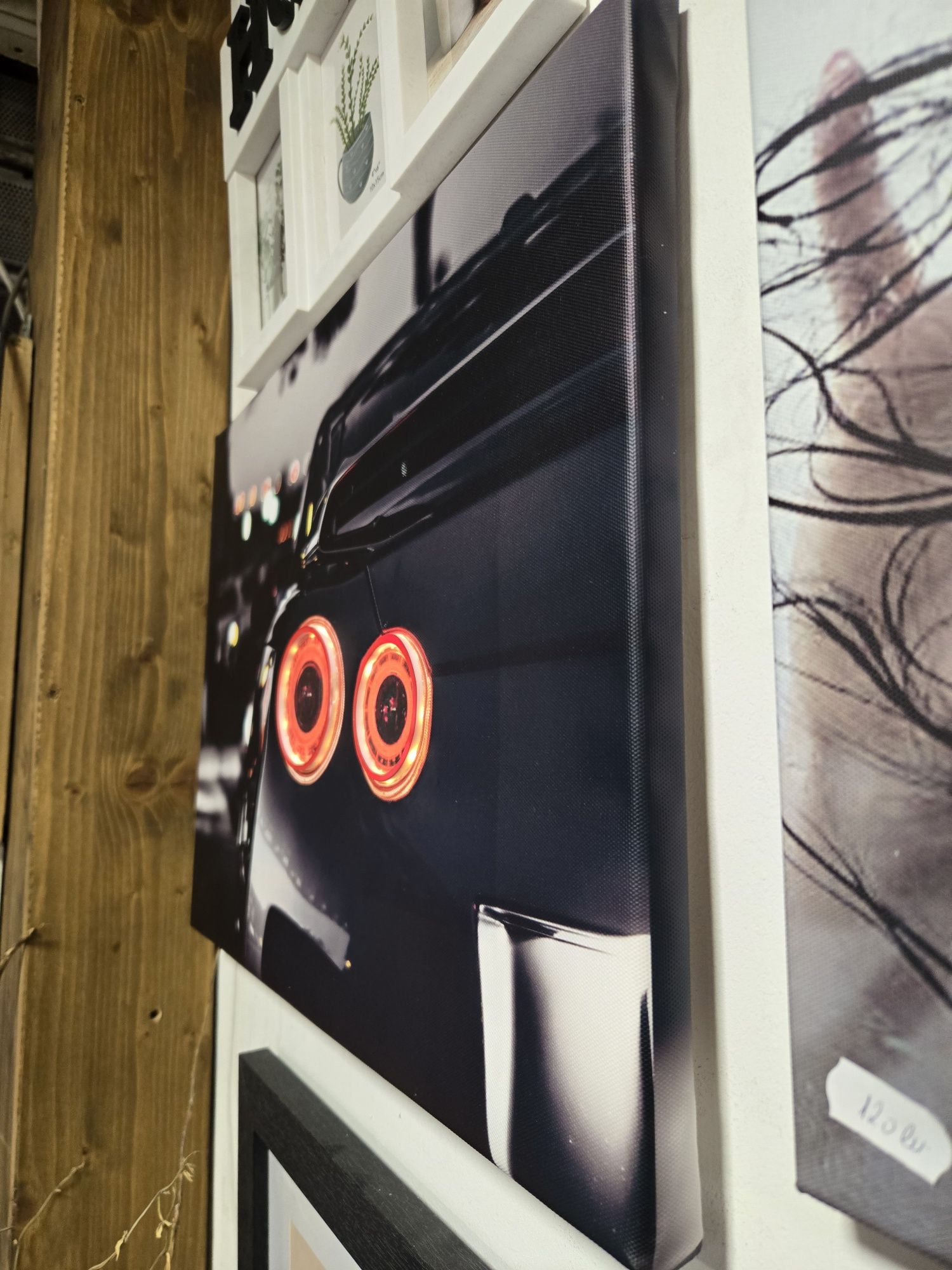 Tablou Canvas cu lumini - stopuri Nissan GTR