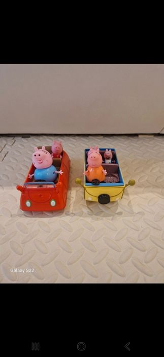 Set masinia si Rulota  Family car - Peppa Pig