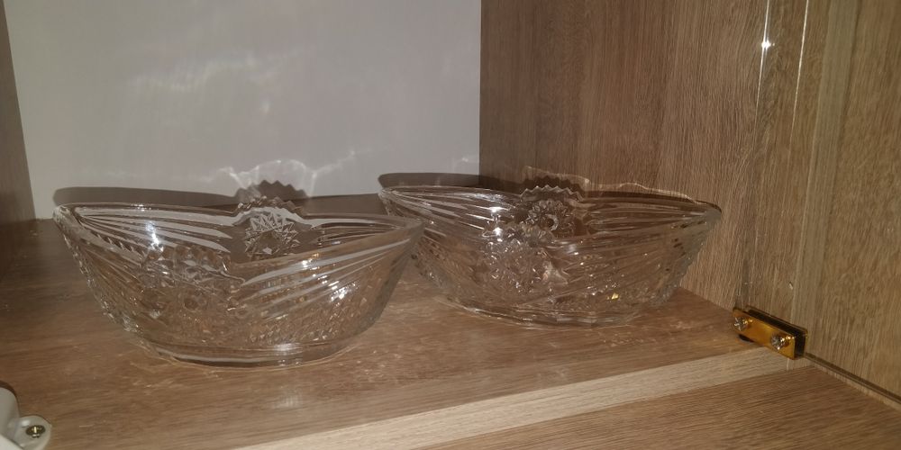 Посуда Хрусталь. Десертные, стеклянные тарелки