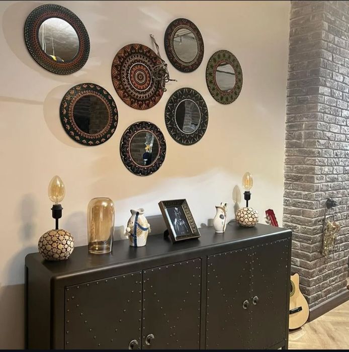 Зеркало мандала ручной работы 75 см новый