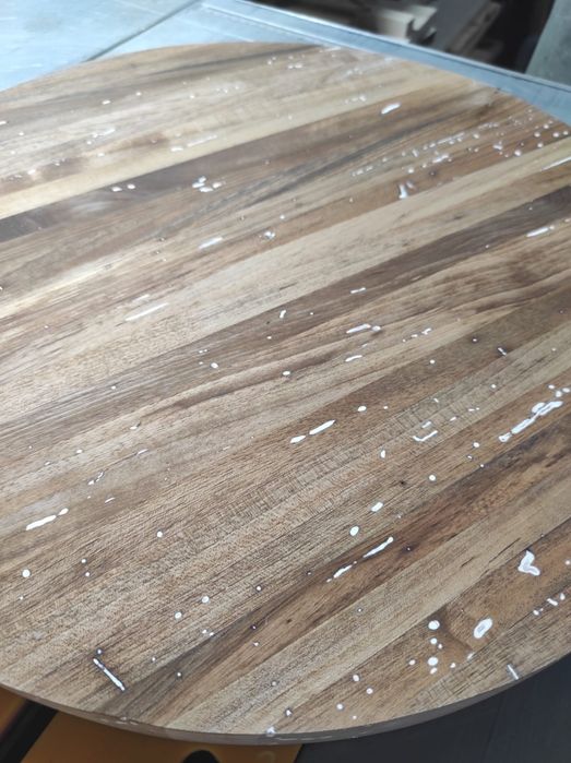 Blat rotund din lemn masiv de nuc