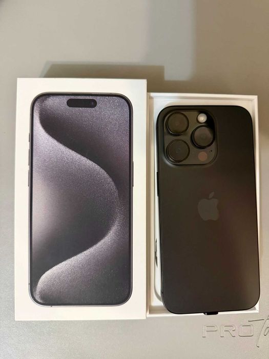 iPhone 15 Pro 128GB • Ca NOU, Accesorii + Cutie originală