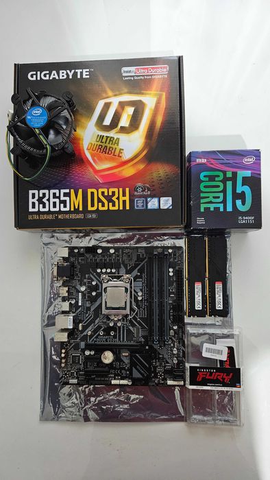 Kit Gigabyte B365M-DS3H-i5 9400F-16GB RAM