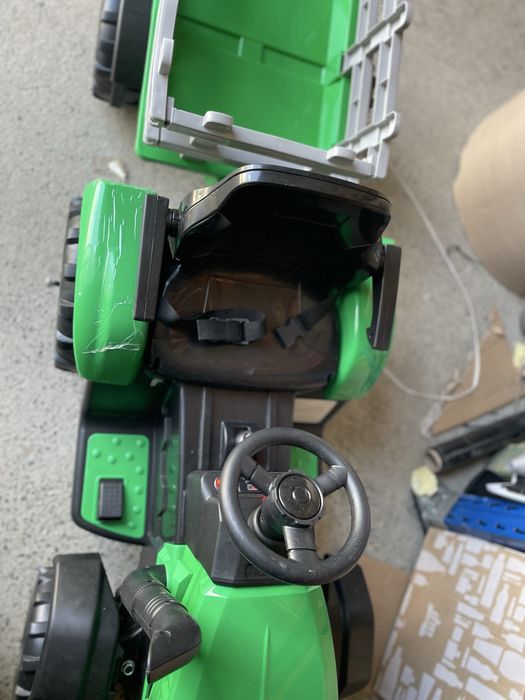 Tractor electric copii Nichiduta Track Green 90W cu telecomanda  12V