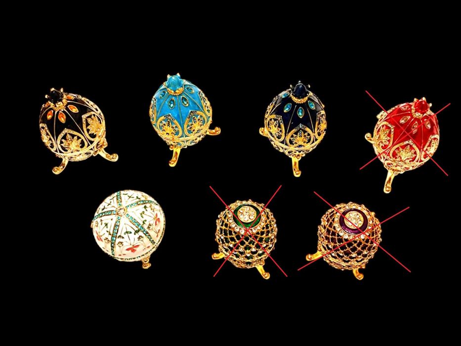 Кутии за бижута - Яйце тип"Фаберже" - различни модели и цвят!