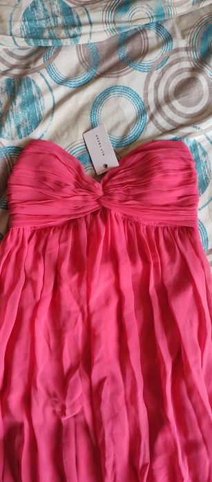 Дълга рокля цвят корал