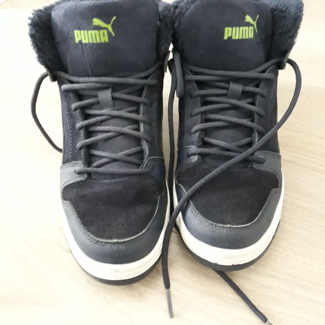 Puma , mar 39- Pantofi sport mid-cut de piele ecologica si piele intoa