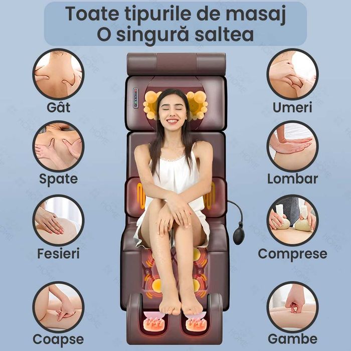 Spune Adio Durerilor! Saltea Masaj Shiatsu cu Efect Terapeutic