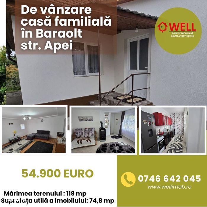 De vânzare casă familială în Baraolt, str. Apei