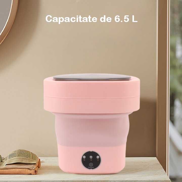 Masina de spalat rufe portabila si pliabila, capacitate 6.5L