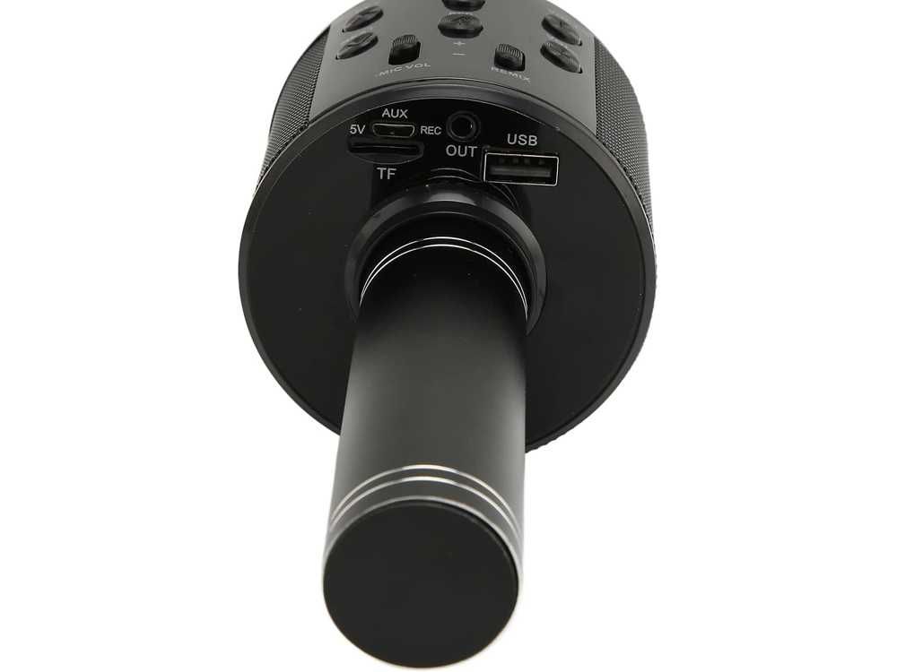 Чисто нов безжичен микрофон за караоке с Bluetooth, с калъф, черен