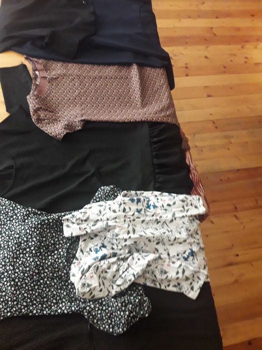 Esprit. Mango черна с къс ракав. Zara синя с дълги ракави.