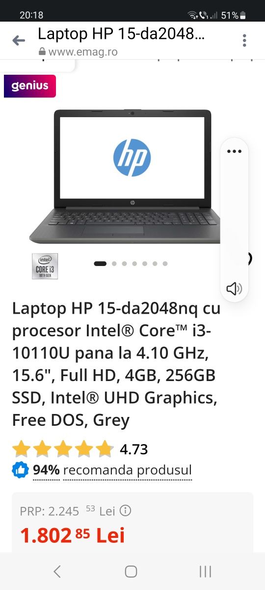 Vind Laptop aproape nou merita vazut