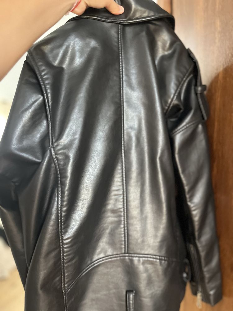 Кожено ovarsize яке zara