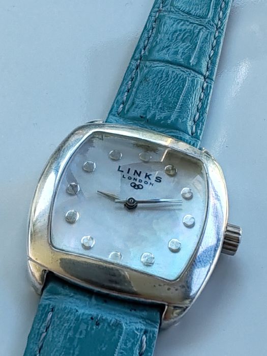 Ceas Links Argint 925 Quartz ETA 4 rubine