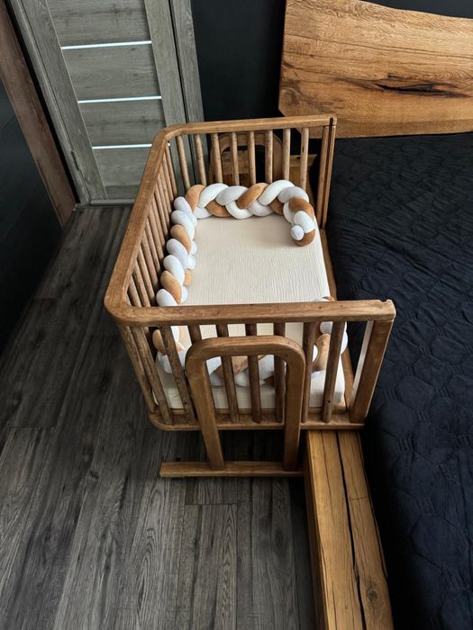 Patut co sleeper din lemn masiv