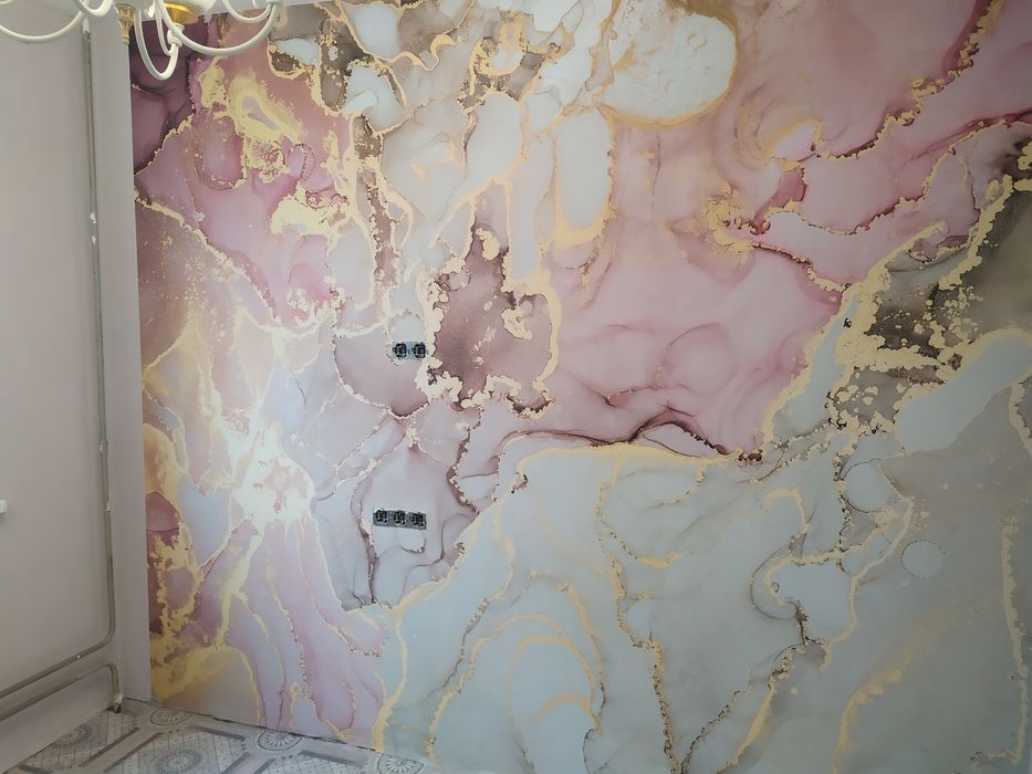 поклейка обоев/Oboy yopishtiramiz