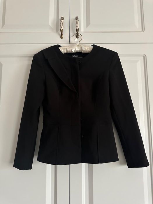 Sacou Nissa , negru , cambrat , masura 36/S