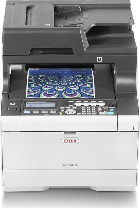 Multifunctional laser color OKI MC563, Duplex, Retea, A4, ADF