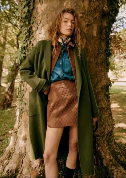 Sezane, Mederick Coat, Garden Green, размер 36
