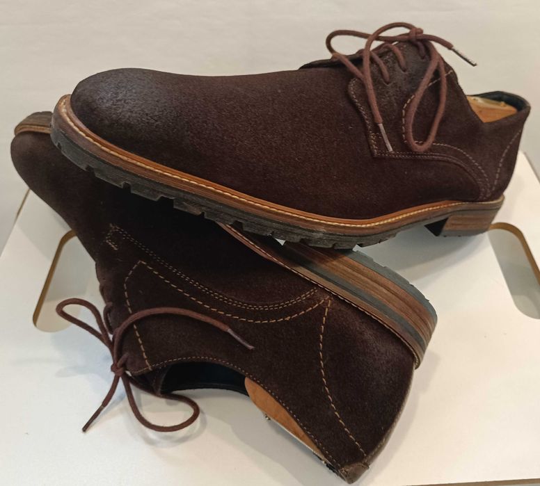 Pantofi derby 45 45.5 plain toe Salamander NOI piele nat talpa Vibram