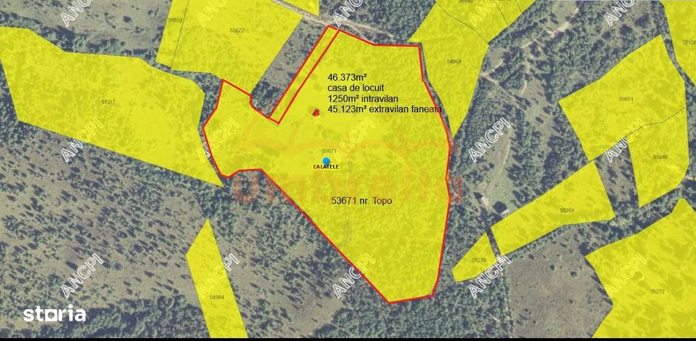 De vanzare teren si casa in Rachitele, jud. Cluj,  de 46.373m²
