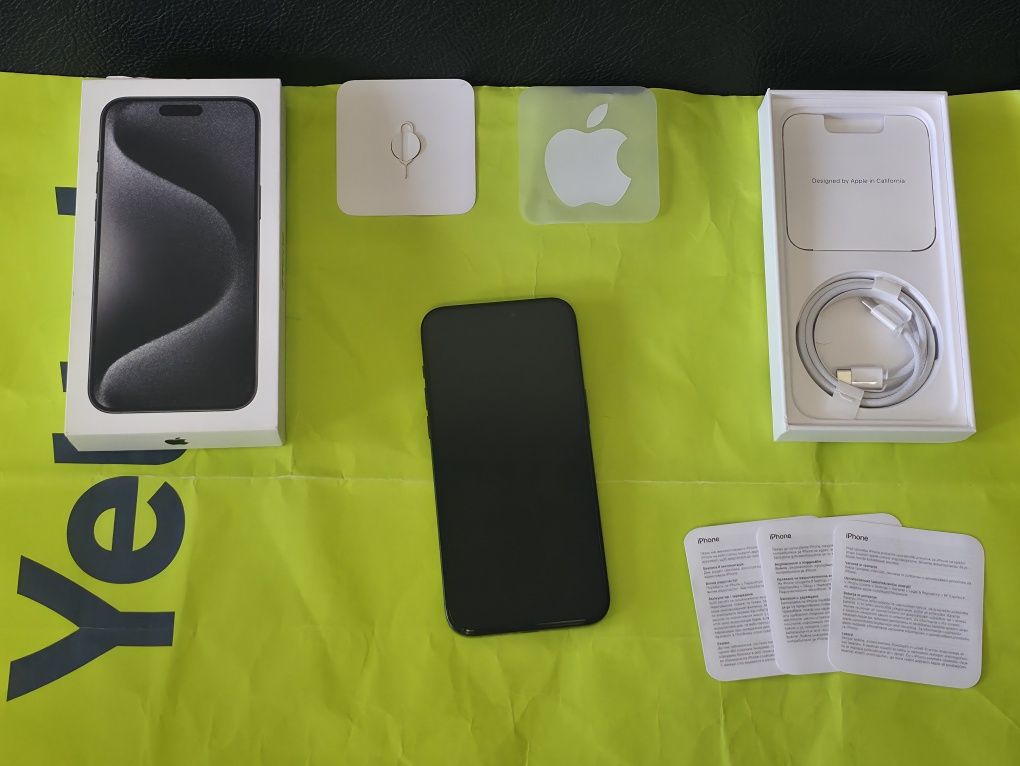 КАТО НОВ 512GB iPhone 15 Pro Max Yettel Гаранция 3г. Декември 26 BLACK