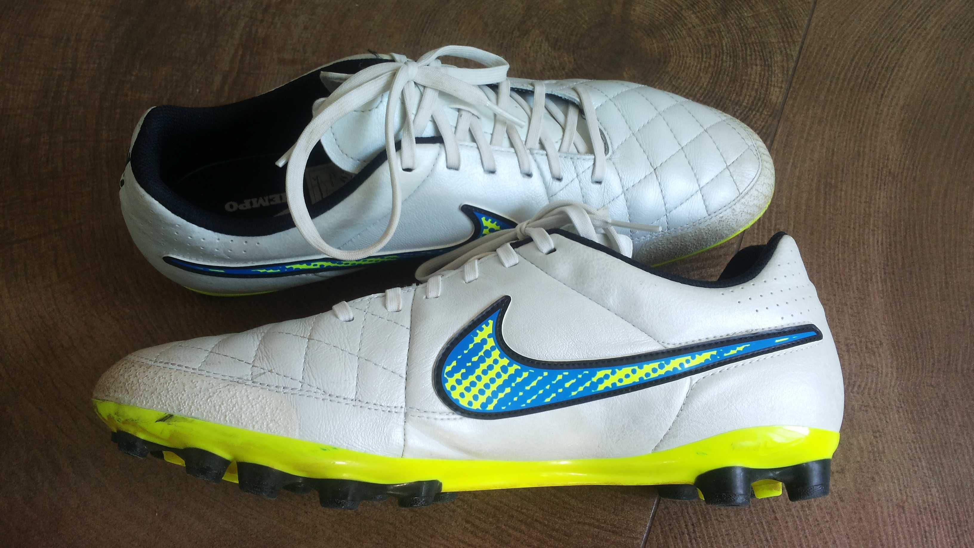 NIKE TIEMPO Real Leather Football Boots EUR 45 /UK 10 бутонки 119-14-S