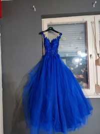 Бална /Абитуриентска рокля в цвят кралско /турско синьо
