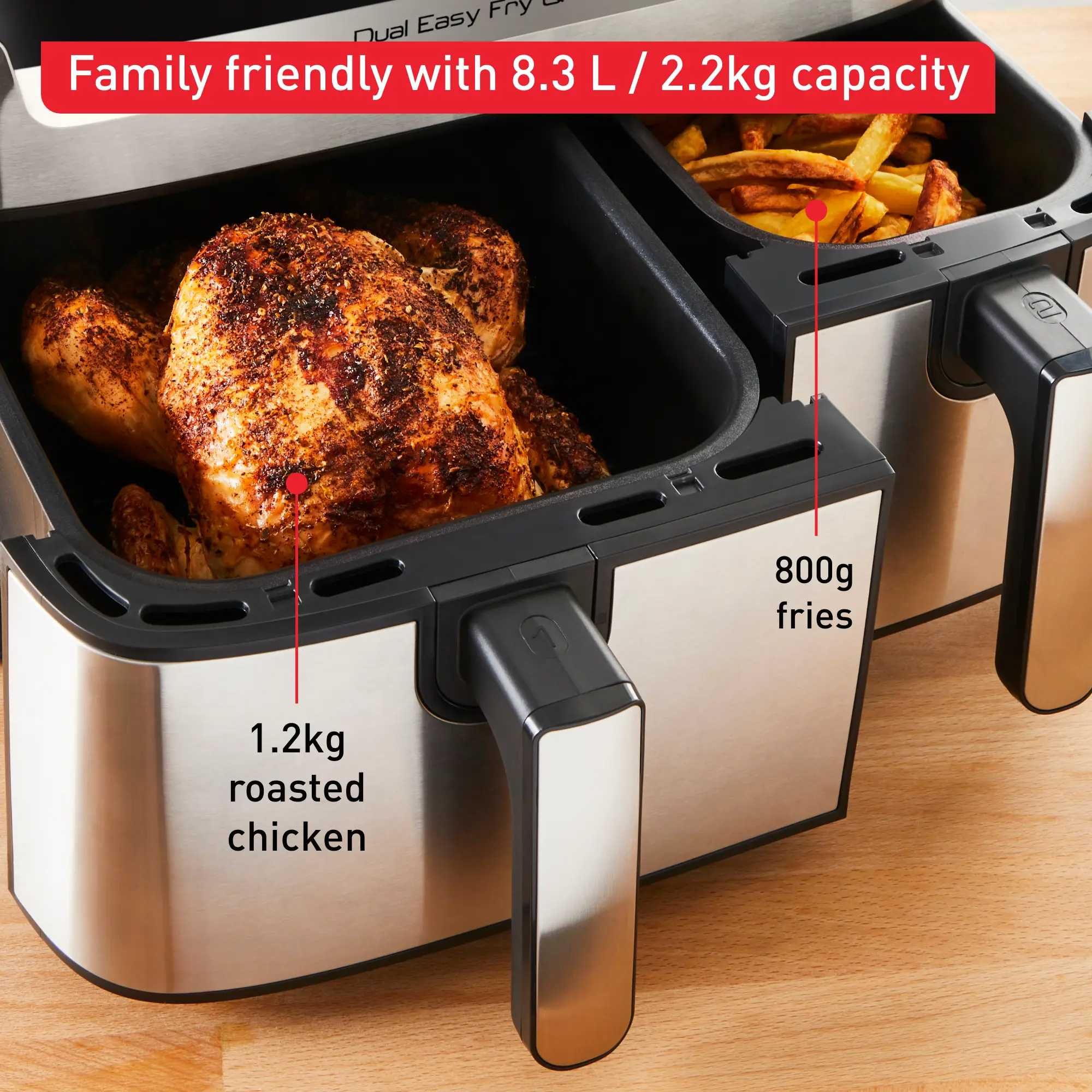 Еър Фрайър Тефал- (Air Fryer Tefal)-Dual Easy Fry & Grill